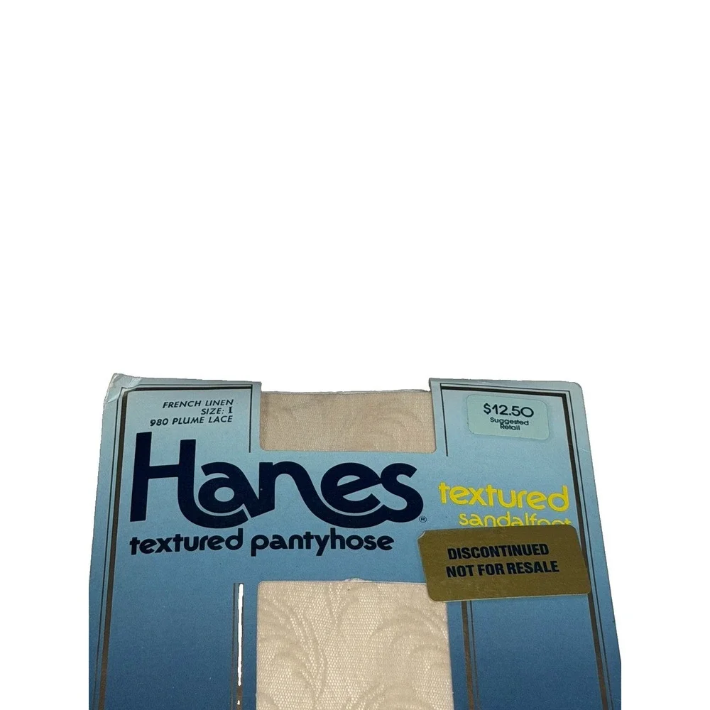 Hanes Textured Pantyhose LOT French Linen(2) & Pink Swartz 980 Plume Lace Size I